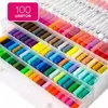 Акварельні маркери на водній основі для малювання Brush Markers Pens FineLiner 100 кольорів, Маркер кисть