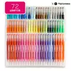 Набір акварельних маркерів для малювання та скетчингу Brush Markers Pens на водній основі 72 кольори