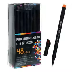 Набір різнокольорових лінерів Fineliner Color 48 кольорів, професійний набір лінерів для скетчів та малювання